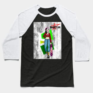 sk8er boi grunge background Baseball T-Shirt